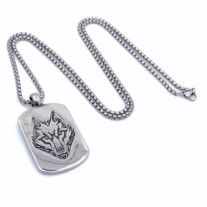 Viking Wolf Pendant <b>Titanium</b> Steel Unisex Animal Themed Necklace Everyday Wear 2160142 - Product Image 5