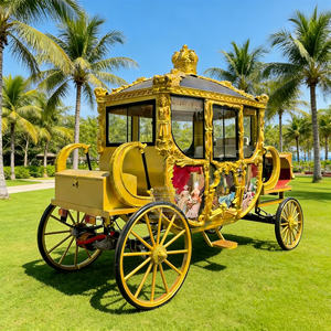 Carruaje de Caballos de 4 Ruedas, Carruaje Real de Lujo en Venta, Carruaje de Boda Tirado por Caballos - Product Image 1