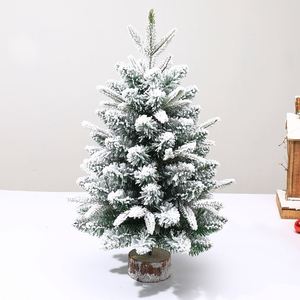 Factory Price <b>Christmas</b> <b>White</b> Snow Flocking Pe Mixed <b>Christmas</b> <b>Tree</b> Mini Small <b>Tree</b> Decoration Table Decoration - Product Image 2