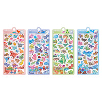 Pegatinas de Resina Epoxi con Forma de Dinosaurio Colorido, Calcomanías 3D en Relieve con Acabado Brillante para Niños, Decoración de Botellas de Agua, Manualidades DIY