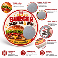 Carte à gratter personnalisée pour restaurant professionnel – Campagne promotionnelle, jeu à prix, bon de réduction, ticket pour événements promotionnels