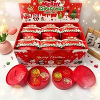 Jouet Squishy en TPR à poudre dorée sur le thème de Noël, jouet anti-stress à rebond lent, emballage créatif en boîte