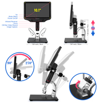 Microscope numérique WiFi Andonstar AD409 avec écran LCD 10,1 pouces, 4MP, grossissement 300X, éclairage LED pour réparation mobile et soudure de circuits imprimés
