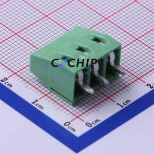 1715734 Screw Terminal Block Through hole Component (THT),P=5.08mm Connector 1x3P 5.08mm Green Through Hole - Product Image 2