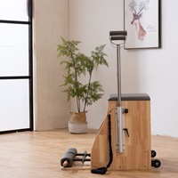 Chaise Wunda de Pilates en chêne - Réglable, robuste, durable, portable, écologique, multifonctionnelle, équipement de fitness à domicile