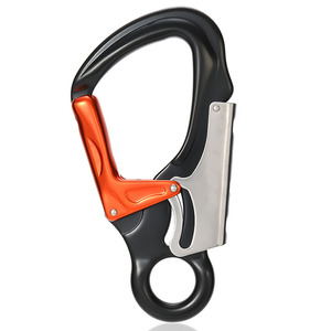 35KN klip kait pengaman <span class=keywords><strong>Carabiner</strong></span>, klip kait putar panjat gunung aluminium - Product Image 1