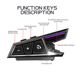 Auriculares para casco de motocicleta BT40 con auriculares inalámbricos impermeables con cancelación de ruido IP65 5,3 Audifonos para motocicleta - Product Image 5