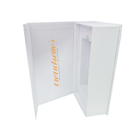 Boîte d'emballage en carton personnalisée, minimaliste et luxueuse, avec logo imprimé, pour produits électroniques, avec insert en mousse EVA