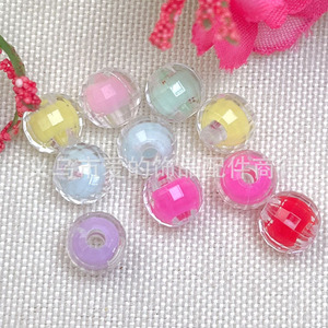 Acrylic Inner Color Round <b>Beads</b> 8mm For Bracelet Making Jewelry Accessories Spring 2021 Yiwu Origin Bulk Packing - Product Image 1