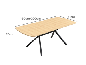 <span class=keywords><strong>Table</strong></span> <span class=keywords><strong>de</strong></span> salle à manger industrielle extensible en MDF, style papillon, avec pieds en métal noir, pour économiser <span class=keywords><strong>de</strong></span> l'espace, vente en gros d'usine - Product Image 6