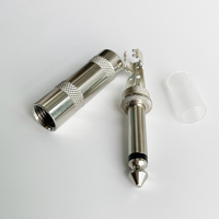 Connecteur Jack Mâle Mono 6,35 mm (1/4 Pouce) GW, Nickelé, 24V, pour Pédale d'Effets Guitare et Microphone