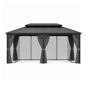 Pergola <span class=keywords><strong>de</strong></span> <span class=keywords><strong>jardin</strong></span> en métal avec double toit, <span class=keywords><strong>abri</strong></span> <span class=keywords><strong>de</strong></span> <span class=keywords><strong>jardin</strong></span> en métal, pergola métallique couverte - Product Image 4