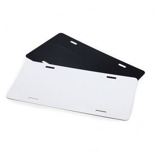 Plaques d'immatriculation de voiture en aluminium sublimé sur mesure, taille personnalisée, États-Unis Canada, 15 x 30 cm, métal blanc - Product Image 2
