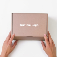 Boîte d'expédition en carton ondulé recyclable pliable et écologique, emballage personnalisé pour chaussettes avec logo