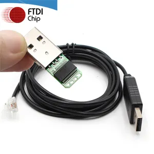 Wholesale High Compatible WIN7 8 10 LUNIX 5V 3.3V FTDI FT232RL PL2303 USB RS232 To RJ11 RJ12 6P4C Serial Cable