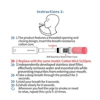 Bijoux de mode Breath Trainer Inhalateur sans vapeur Collier respiratoire pour arrêter de fumer/Soulagement de l'anxiété et du stress