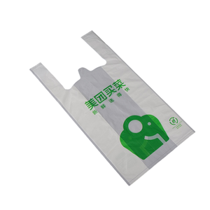Sacs de courses en T-shirt biodégradables et compostables en PLA personnalisés en gros pour supermarchés et magasins - Product Image 3