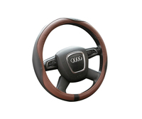Couvre-volant en cuir de 15 pouces, accessoires universels pour automobile