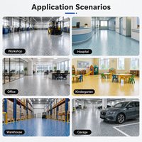 Peinture de sol époxy auto-nivelante à haute dureté certifiée RoHS, finition lisse pour sols d'ateliers industriels