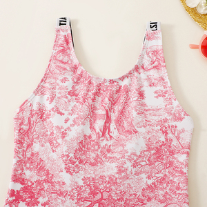 In magazzino all'ingrosso 2023 estate ragazze costumi da bagno costumi da bagno firmati costumi da bagno con lettere firmate mamma <span class=keywords><strong>e</strong></span> Me tutina per bambini - Product Image 4