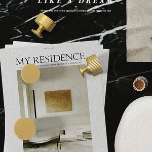 Cao cấp tủ quần áo cửa xử lý Tủ Brass dài xử lý Brass rắn mặt dây chuyền Xử Lý Vàng đồ nội thất - Product Image 3