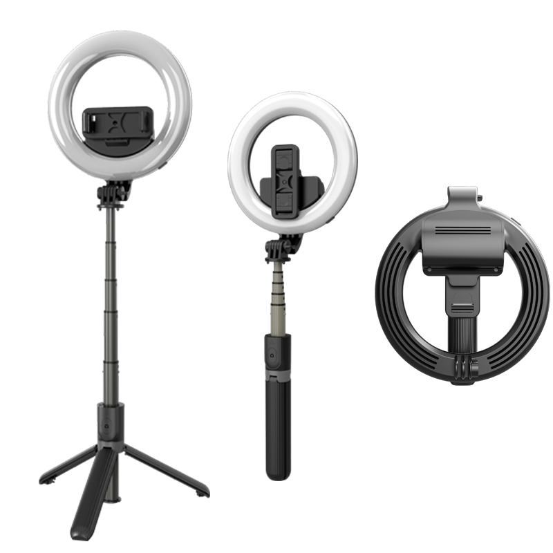 Новый дизайн, гибкая Беспроводная дистанционная селфи-палка со светодиодной подсветкой L07, селфи-палка