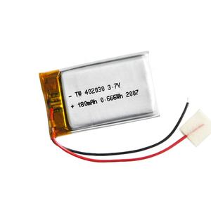 KC 인증 <span class=keywords><strong>3.7V</strong></span> 180mAh 리포 배터리 402030 리튬 배터리 팩 - Product Image 2