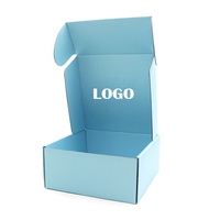 Scatola Personalizzata Blu Stampata in Cartone Ondulato per Confezionamento Caffè in Polvere con Logo, Goffrata e Laminata Opaca