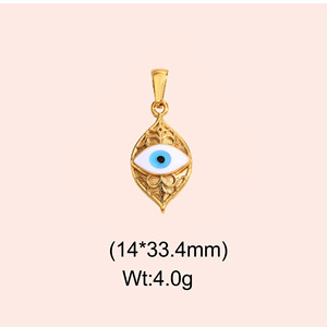 Evil Eye Pendant Necklace Women's Stainless Steel Geometric Charm Chain Jewelry Gift Fashion Accessory - Product Image 3