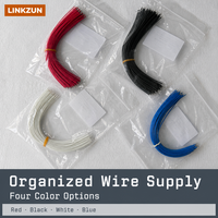Set Kabel UL3266 16AWG 22AWG 280±5mm Merah Hitam Putih Biru untuk Palu Listrik WU312, Baterai, dan Kabel Kontrol