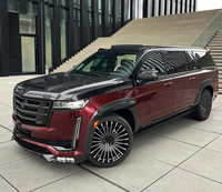 Pour Cadillac Escalade mise à niveau LD Style Kit de carrosserie large en Fiber de carbone avec nouvelle lèvre avant diffuseur arrière becquet capot gril