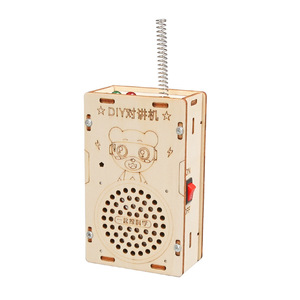 Walkie-talkie para niños, experimento científico, tecnología de <span class=keywords><strong>madera</strong></span> DIY, pequeña producción de 200 metros, juguete de paginación inalámbrica, juguetes de <span class=keywords><strong>madera</strong></span> - Product Image 1