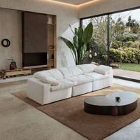 Ensemble de canapés modulaires 3 places en tissu de luxe pour la maison, canapé d'angle moderne blanc, canapé nuage pour salon