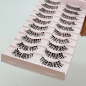 Faux cils de mariée glamour à bande transparente, personnalisables en gros, 3/5 paires, bande invisible ultra-fine, style <span class=keywords><strong>manga</strong></span> - Product Image 6