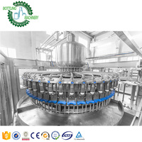 Ligne entièrement automatique de machine d'embouteillage de jus de fruits thé PET plastique lavage remplissage capsulage
