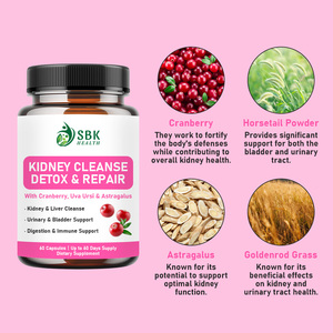 Capsules de détoxification et de réparation des reins à marque privée avec canneberge, favorisant une santé rénale globale - Product Image 5