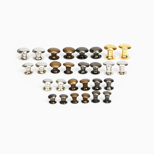 Remaches de ropa de cuero personalizados <span class=keywords><strong>Broches</strong></span> de metal de alta costura de doble extremo Remache Cobbler Latón Acero Redondo Tapa de doble cabeza Remache de cuero - Product Image 5