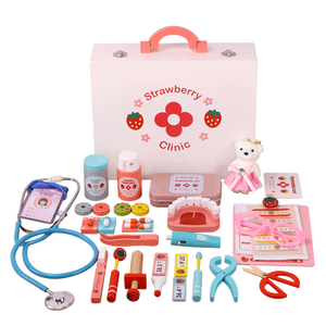 ชุดของเล่นไม้เสริมพัฒนาการสำหรับเด็ก ชุดคุณ<span class=keywords><strong>หมอ</strong></span> ชุดทันตแพทย์ ของเล่นบทบาทสมมติ ปลอดสารพิษ ผิวเรียบเนียน ขัดเงา - Product Image 1