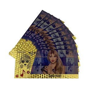 Carte <span class=keywords><strong>postale</strong></span> imperméable personnalisée Souvenir Taylor Swift Billet de 100 dollars Billet de <span class=keywords><strong>banque</strong></span> en feuille d'or - Product Image 1