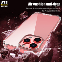 ATB pour iphone 17 étuis clairs Anti-YellowTPU + PC étuis de téléphone portable pour iPhone 12 13 14 15 16 17 Pro Max couverture