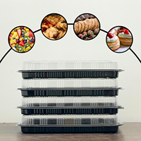 Plateaux de service recyclables de 13 pouces, grands plateaux en plastique écologiques pour les buffets de sandwichs, les desserts