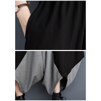 Nouveau Pantalon Harem Asymétrique Patchwork Style Yamamoto Chic Français Ample à Entrejambe Bas Élevé Grande Taille – Collection Été 2026 (Vente en Gros)