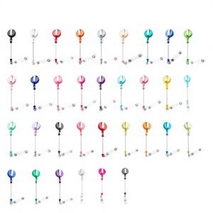 <span class=keywords><strong>Porte</strong></span>-cartes télescopique avec boucle de traction, <span class=keywords><strong>porte</strong></span>-clés à perles DIY, enrouleur de badge, <span class=keywords><strong>cordon</strong></span> de traction pour carte d'identité d'<span class=keywords><strong>infirmière</strong></span> - Product Image 2