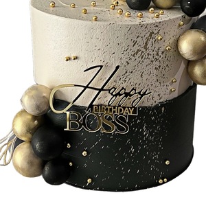 Décoration de gâteau d'anniversaire en acrylique « Ins Happy Birthday » pour le <span class=keywords><strong>patron</strong></span>, anniversaire d'homme - Product Image 5