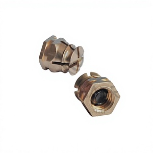 Écrou à insérer en laiton de qualité supérieure, finition polie pour acier, titane, acier inoxydable, aluminium, cuivre, matériaux avec surface en zinc - Product Image 1