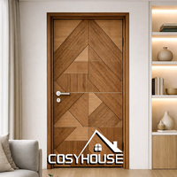Puerta Interior de Material Compuesto con Acabado Melamina, Puerta Moderna Personalizada para Habitaciones de Apartamentos, Hoteles y Oficinas, Fabricante