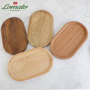 Bắc Âu Nhỏ 3PC Thiết Kế Handmade Hình Bầu Dục Keo Gỗ Gỗ Tự Nhiên Sushi Hình Bầu Dục Trang Chủ Trang Trí Phục Vụ Khay Gỗ Quả Óc Chó - Product Image 6