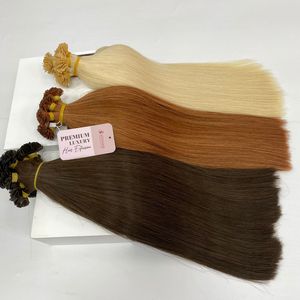 Extensiones de Cabello Humano Virgen 2026, Doble Trama, Punta Plana, Punta K, Pre-Adheridas con Queratina - Product Image 1