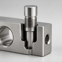 Pièces d'effector en acier inoxydable sur mesure avec brochage pour pinces de bras robotisés et équipements d'automatisation usinés CNC