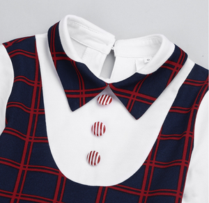 <span class=keywords><strong>2022</strong></span> haute qualité et doux Ecosse école uniforme conception treillis chemises costume longue robe pour élève du primaire - Product Image 3